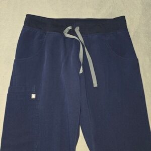 Figs Navy Blue Scrub Pants Technical Collection T21004 Mens Small Drawstring